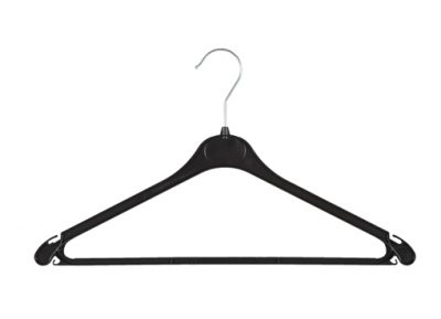 Kunststof hanger, model K43, zwart