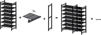 UBeFlex® Opslag met schappen - Afbeelding 2